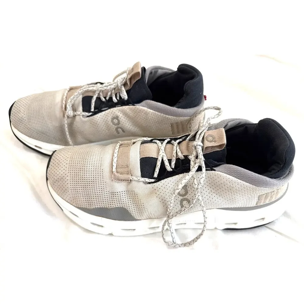 On Cloudnova Sneakers Men's 9.5 Beige Running Walking Athletic Shoes CloudTec